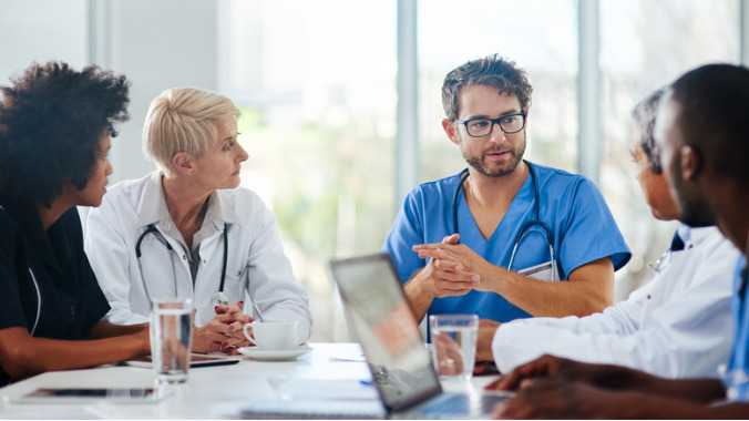group practice medical team having a meeting